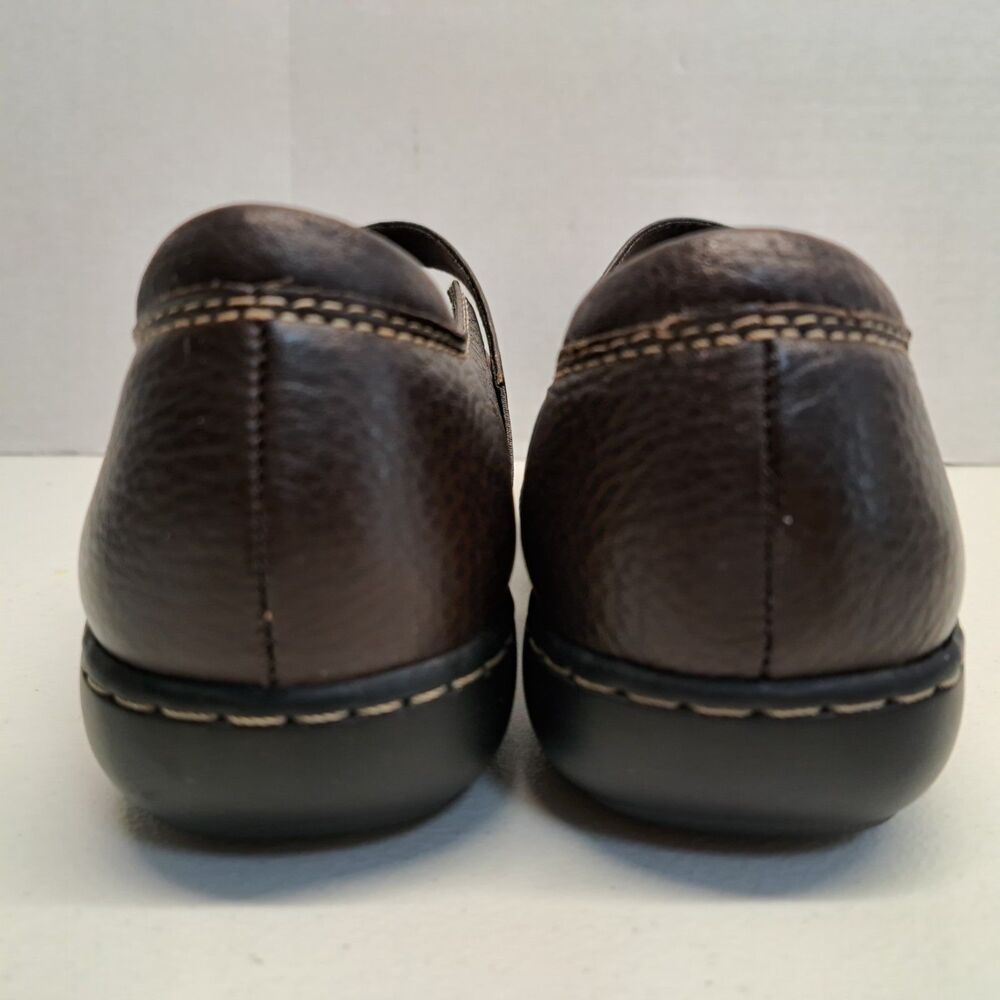 Clarks Bendables Two Strap Mary Jane Brown Leather Shoes 80623 Women's 10W - Picture 4 of 6